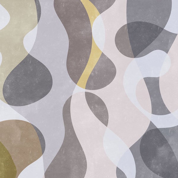 Abstraktes Muster mit geschwungenen Formen für Wandgestaltung