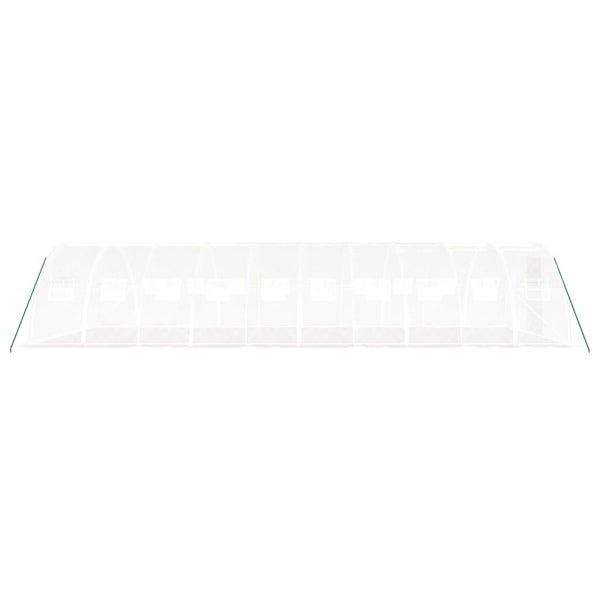 Gewächshaus mit Stahlrahmen Weiß 40 m² 10x4x2 m