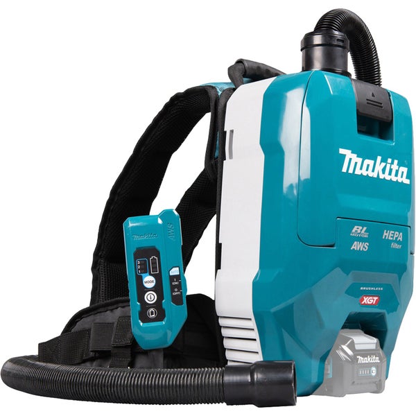 Makita Akku-Rucksacksauger mit HEPA-Filter, AWS und XGT-Technologie