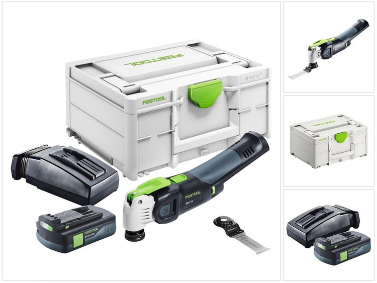 Festool VECTURO OSC 18 E-Basic Akku Oszillierer 18 V Starlock Max Brushless + 1x Akku 3,0 Ah + Ladegerät + Systainer