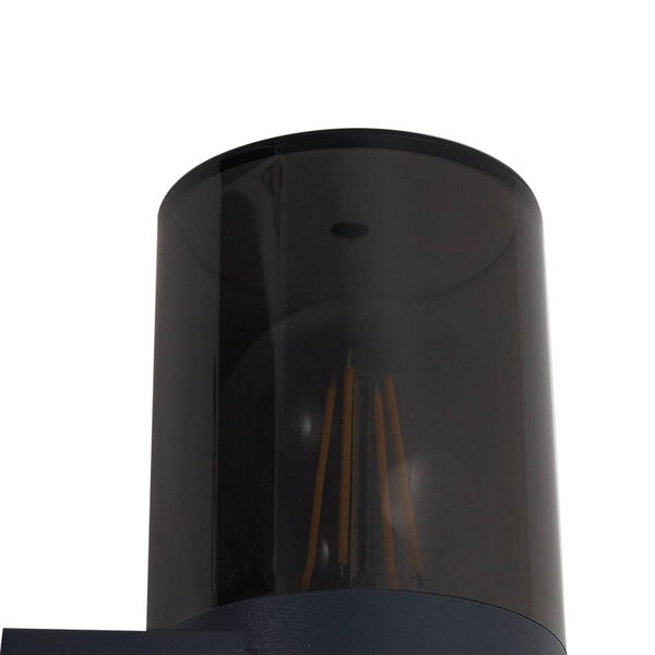 Lindby Wandleuchte außen Heulo (spritzwassergeschützt (Modern) in Schwarz aus Aluminium (1 flammig, E27) - Außenwandleuchten Wandlampe Led Außenlampe Outdoor für Außenwand/Hauswand Haus