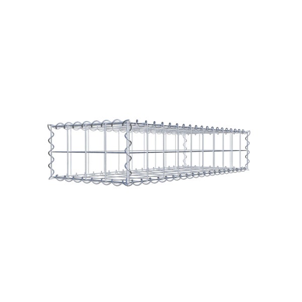 Gabione 100 cm x 20 cm x 40 cm (L x H x T), Maschenweite 10 cm x 10 cm, Spirale