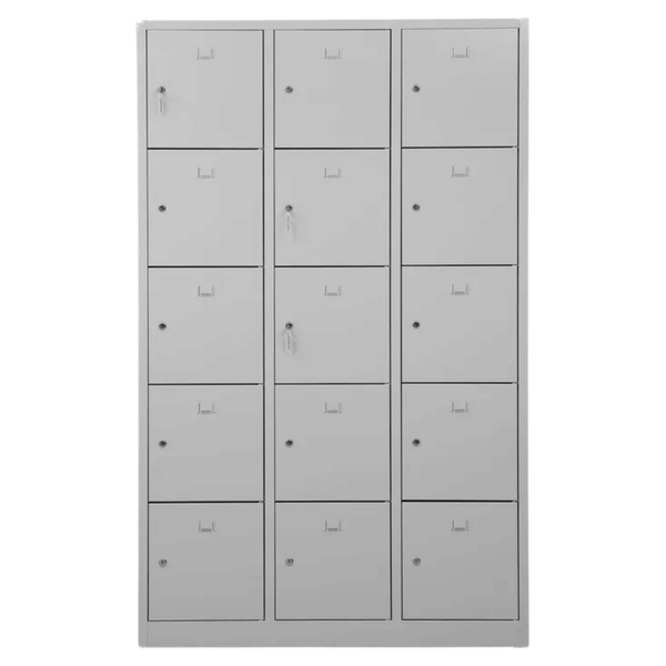 PROREGAL Schließfachschrank Falcon Large HxBxT 190 x 119 x 45 cm Zylinderschloss Grau