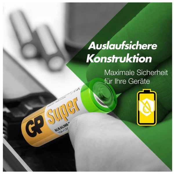 AA Mignon Batterie GP Alkaline Super 1,5V 40 Stück