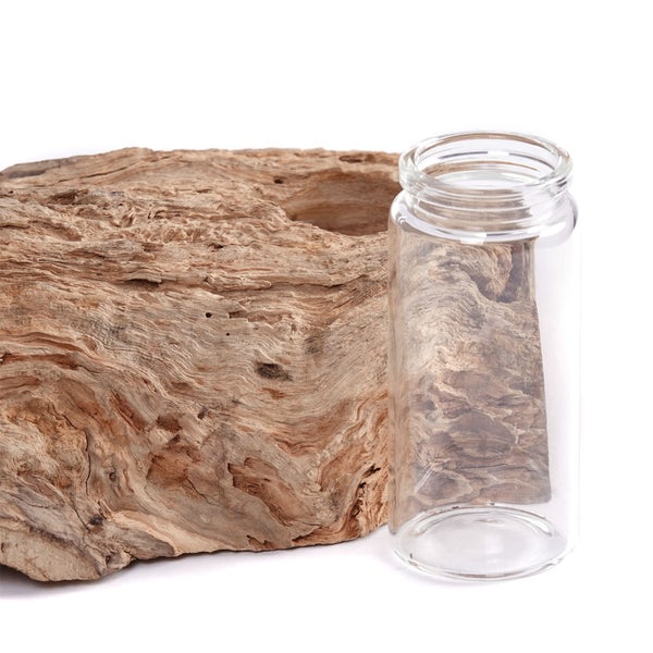 Vase Yuma II 19x12 cm, Wurzelholz, mit 2 Reagenzgläsern naturfarben