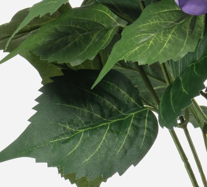 Künstlicher Zweig Schleierkraut mit kleinen rosa und violetten Blüten.