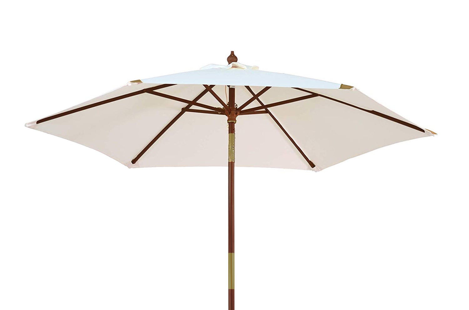 Sonnenschirm 240 cm weiß naturweiß ecru creme beige kippbar Windauslass UV-Schutz 50