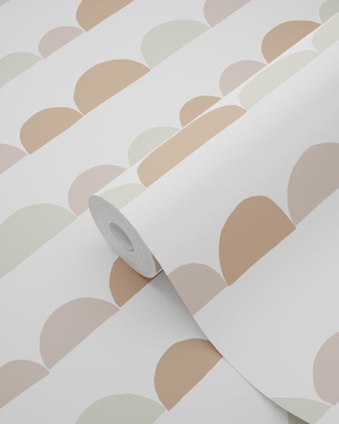 Tapetenrolle mit Halbkreis-Muster