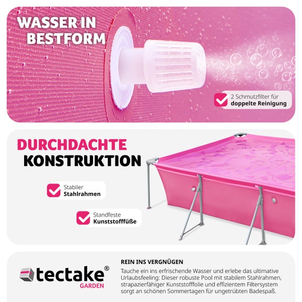 Swimming Pool tectake Summertime rechteckig 300 x 207 cm