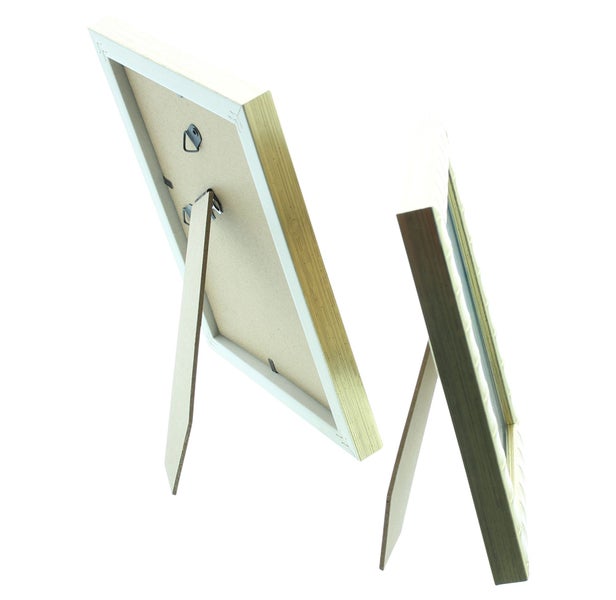 FRANK FLECHTWAREN | Bilderrahmen Gold, 4er Set, KUNSTSTOFF, 13 x 1,5 x 18 cm, 16 x 1,5 x 21 cm
