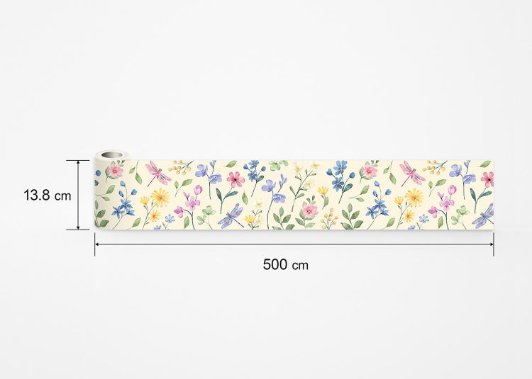 Illustration einer Tapetenbahn mit einer Breite von 75 Zentimetern
