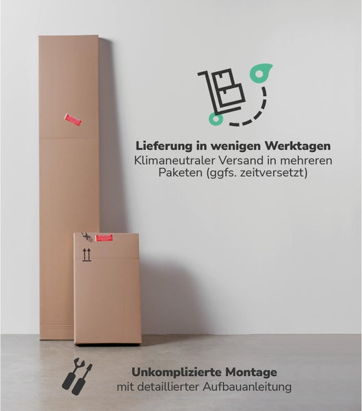 mokebo Besenschrank in Braun 'Der Lange', Haushaltsschrank, Putzschrank oder Mehrzweckschrank