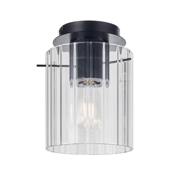 Lucande Deckenlampe Eirian (Modern) in Transparent aus Metall (1 flammig, E27) - Deckenleuchte Lampe Wohnzimmerleuchte