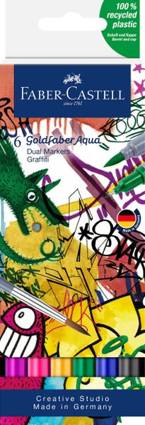 Faber-Castell Gofa Aqua Dual Marker Graffiti 6er Set
