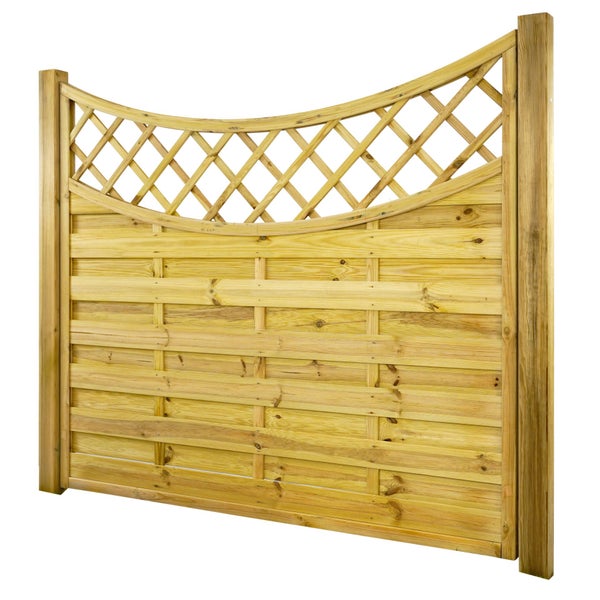 Holzzaun mit Gittereinsatz