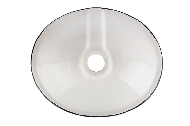 Aufsicht auf ein Waschbecken aus Keramik