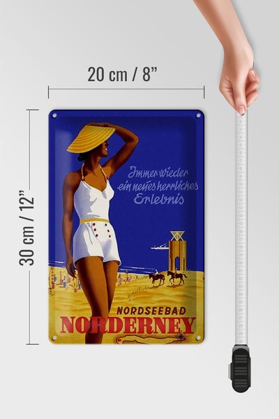 Blechschild Spruch 20x30cm Urlaub Nordseebad Norderney