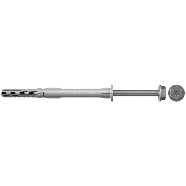 Fischer 50x Langschaftdübel SXR 10 x 100 mm FUS Sechskantschraube mit U-Scheibe nicht rostender Stahl A4 - 46342