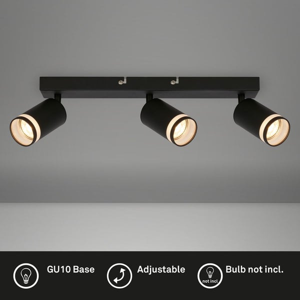 Deckenstrahler Deckenleuchte Deckenlampe Schlafzimmer Schwenkbar 3-flammig GU10