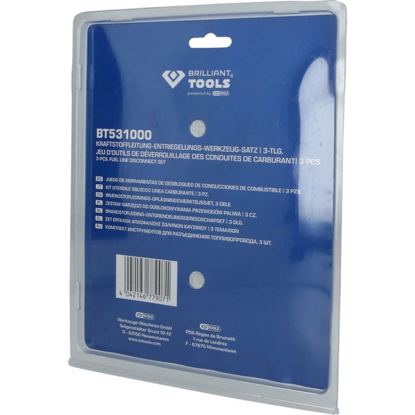 BRILLIANT TOOLS Kraftstoffleitung-Entriegelungszangen-Satz 3tlg. - BT531000