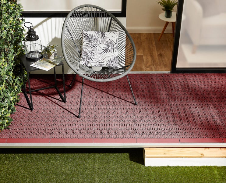 Klickfliese Terra Sol 38 x 38 cm Rot 1 m²