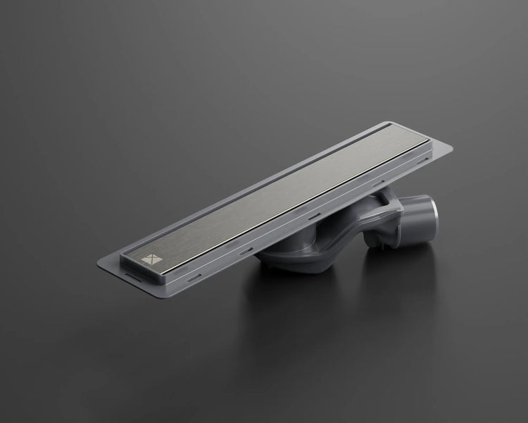 Duschrinne aus Edelstahl mit Ablauf