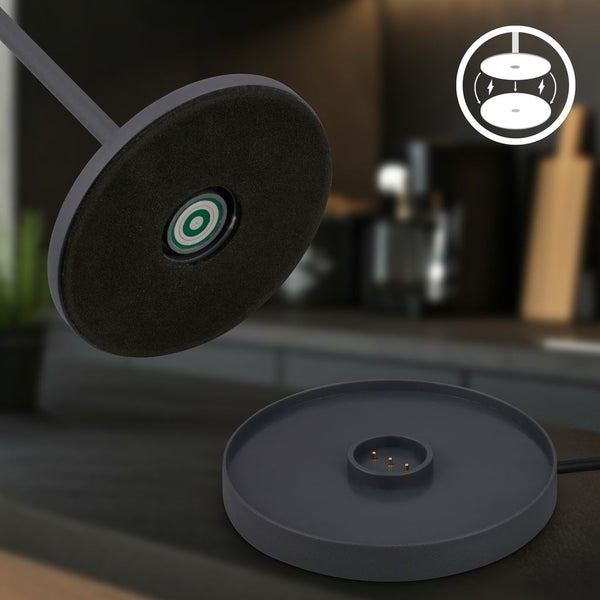 Mini LED Tischleuchte kabellos IP44 Akku Tischlampe Aussen/Innen Ladestation