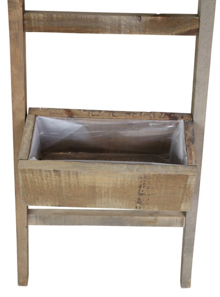 FRANK FLECHTWAREN | Pflanzleiter Rustikal, HOLZ, FOLIE, 110 x 41 x 26 cm