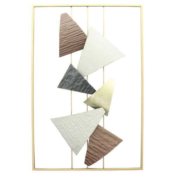 FRANK FLECHTWAREN | Wanddeko Modern, 40 x 3,5 x 59 cm , METALL