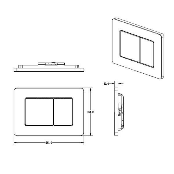 Drückerplatte Weiß Glänzend Kompatibel zu Geberit Duofix Sigma (UP 320) 2 Mengenspülung
