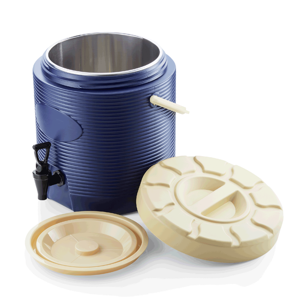 Thermobehälter, Thermogetränkebehälter, Getränkebehälter mit Zapfhahn - Blau, 12L