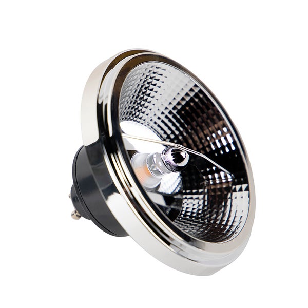LED-Reflektorlampe mit facettiertem Reflektor und GU10-Sockel.