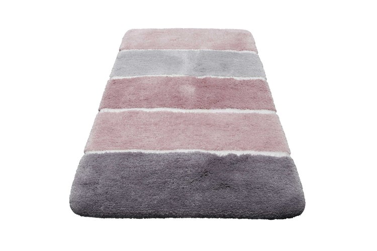 Badteppich Rosa Grau Silber Rio Marina  Homie Living 80x150 cm