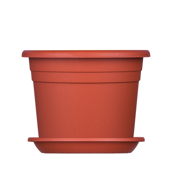 3x Blumentopf Untersetzer Ø 39 cm Farbe Terrakotta Kunststoff Blumenuntersetzer Blumentopfuntersetzer passend zu Ø 40 cm Blumentöpfen