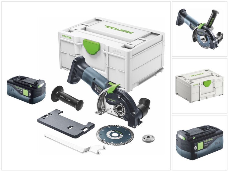 Festool DSC-AGC 18-125 FH EB-Basic Akku Freihandtrennsystem 18 V 125 mm Brushless + 1x Akku 5,0 Ah + Systainer - ohne Ladegerät