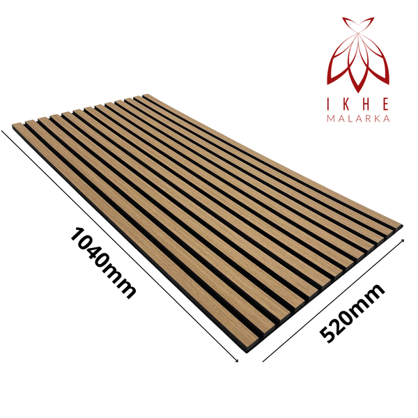 Akustikpaneele 3D Lamellen MDF mit Filz 1040x520x15mm – 2 Stück (1,08m²) | Schallabsorbierend & dekorativ | Holzoptik Wandverkleidung (11003D)