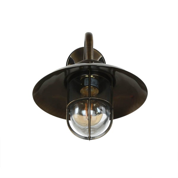 Wandleuchte im Vintage-Stil mit Schirm und Glaskuppel