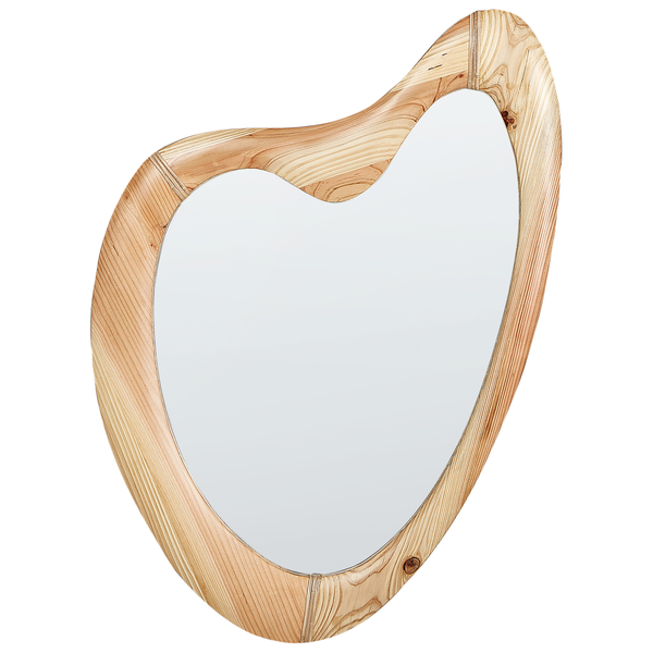 Wandspiegel NEURE 90 cm 77 cm Holz Naturfarben