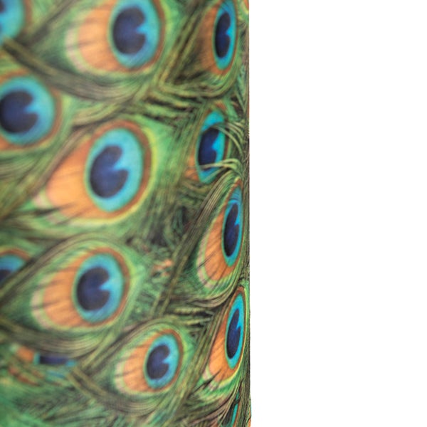 Velour Lampenschirm Pfau Design 40/40/40 mit goldenem Interieur