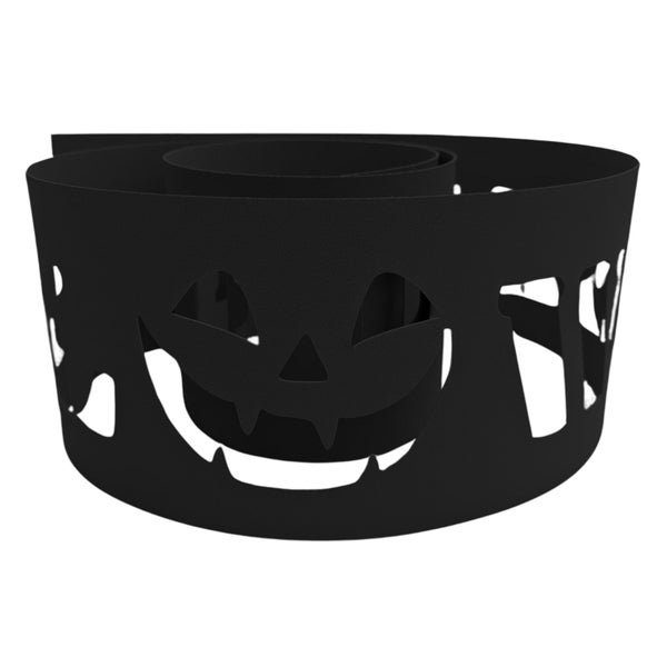 Dekoratives Halloween-Band mit ausgeschnittenem Kürbisgesicht