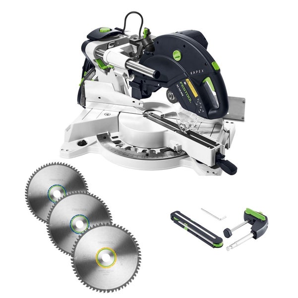 Festool KS 120 REB Kapp Zugsäge KAPEX 1600W 260mm ( 575302 ) + 3x Kreissägeblatt