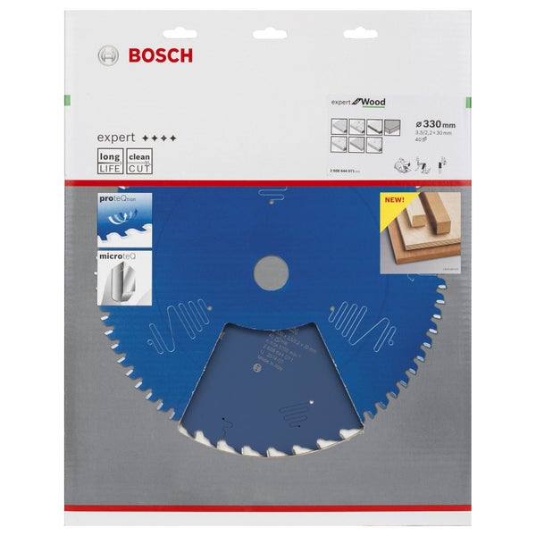 Bosch Kreissägeblatt Expert for Wood für Handkreissägen 330 x 30 x 3,5 mm 40 - 2608644071