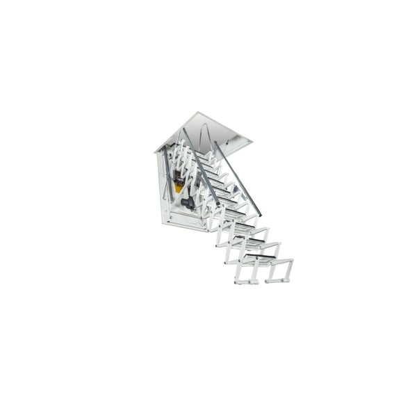 HandyStairs Electric Steel Scherentreppe mit rutschfesten Stufen – 10 Stufen: Höhe 276–300 cm