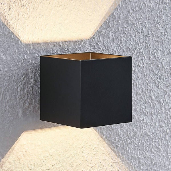 Lindby Wandleuchte, Wandlampe Innen Mirza (Modern) in Schwarz aus Aluminium (1 flammig G9) - Wandstrahler Wandbeleuchtung Schlafzimmer / Wohnzimmer Licht nach oben & unten Wohnzimmerleuchte