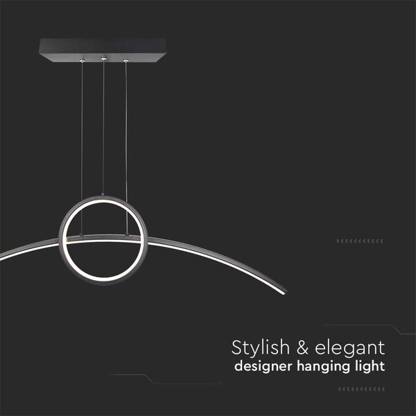 Moderne Hängelampe mit kreisförmigem und gebogenem Design