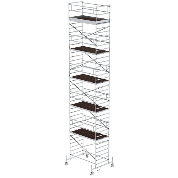 MUNK Rollgerüst mit Doppelplattform 1,35x2,45m Plattform, 12,35m AH