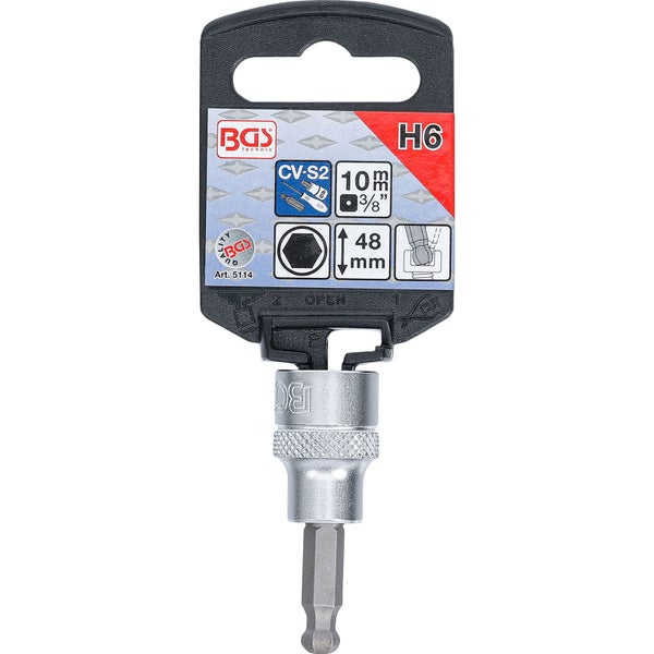 BGS Technic Kugelkopf-Bit mit Steckschlüsselaufnahme H6