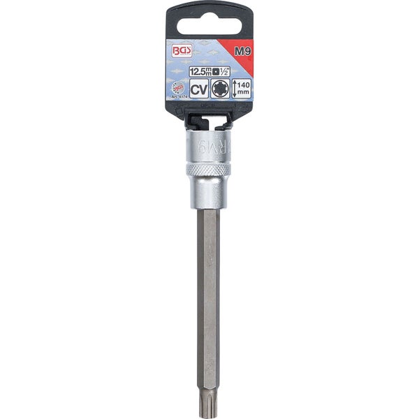 BGS Bit-Einsatz Länge 140 mm Antrieb Innenvierkant 12,5 mm (1/2) Keil-Profil (für RIBE) M9 - 4174