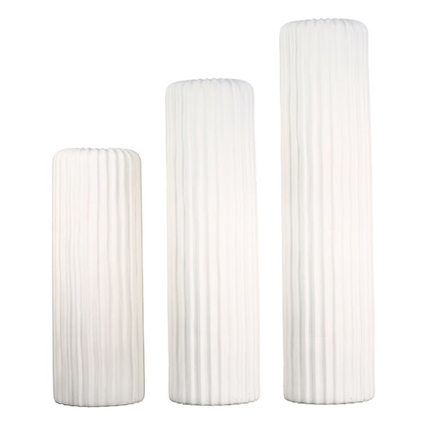 Vase GILDE Höhe 58 cm weiß Keramik