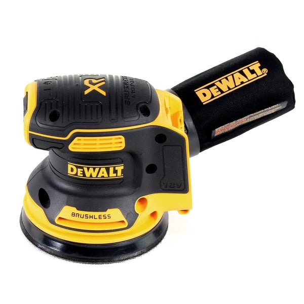 DeWALT Akku-Exzenterschleifer 18 Volt bürstenlos mit Staubsack.